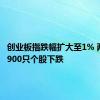 创业板指跌幅扩大至1% 两市超3900只个股下跌