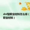 dnf副职业材料怎么得（dnf副职业材料）