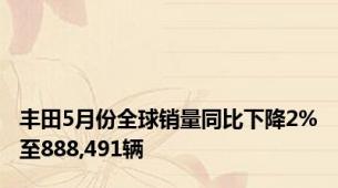 丰田5月份全球销量同比下降2%至888,491辆