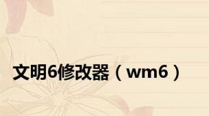 文明6修改器（wm6）