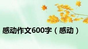 感动作文600字（感动）