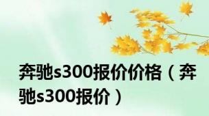 奔驰s300报价价格（奔驰s300报价）