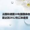 法国和德国10年期国债收益率差距达到2012年以来最宽