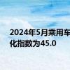 2024年5月乘用车新四化指数为45.0