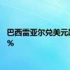 巴西雷亚尔兑美元跌超1%