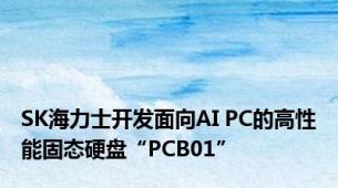 SK海力士开发面向AI PC的高性能固态硬盘“PCB01”