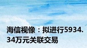 海信视像：拟进行5934.34万元关联交易