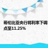 哥伦比亚央行将利率下调50个基点至11.25%