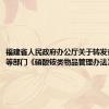 福建省人民政府办公厅关于转发省公安厅等部门《硝酸铵类物品管理办法》的通知