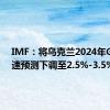 IMF：将乌克兰2024年GDP增速预测下调至2.5%-3.5%