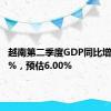 越南第二季度GDP同比增长6.93%，预估6.00%