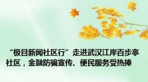 “极目新闻社区行”走进武汉江岸百步亭社区，金融防骗宣传、便民服务受热捧