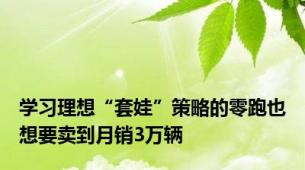 学习理想“套娃”策略的零跑也想要卖到月销3万辆