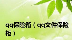 qq保险箱（qq文件保险柜）