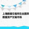 上海数据交易所在全国率先启动数据资产交易市场