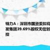 特力A：深圳市国资委拟将所持特发集团39.69%股权无偿划转至深投控