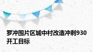 罗冲围片区城中村改造冲刺930开工目标