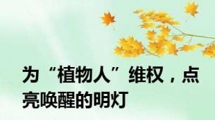 为“植物人”维权，点亮唤醒的明灯