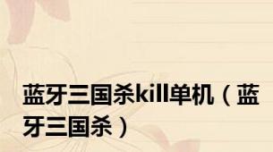 蓝牙三国杀kill单机（蓝牙三国杀）