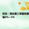 机构：预估第三季服务器出货增幅4%—5%