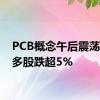 PCB概念午后震荡走低 多股跌超5%