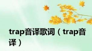 trap音译歌词（trap音译）