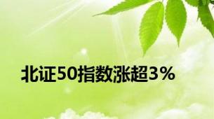 北证50指数涨超3%