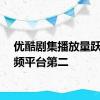 优酷剧集播放量跃居视频平台第二