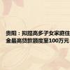 贵阳：拟提高多子女家庭住房公积金最高贷款额度至100万元