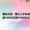 冀东水泥：预计上半年净利润亏损74000万至87000万元