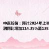 中直股份：预计2024年上半年净利润同比增加114.35%至138.17%