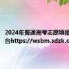 2024年普通高考志愿填报信息平台https://wsbm.sdzk.cn/