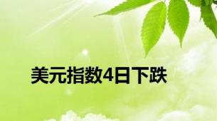 美元指数4日下跌