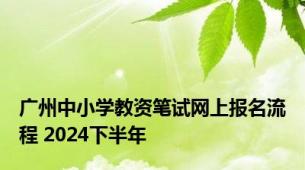 广州中小学教资笔试网上报名流程 2024下半年