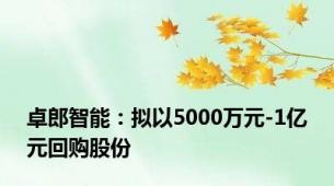 卓郎智能：拟以5000万元-1亿元回购股份