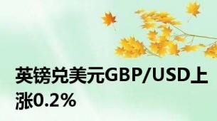 英镑兑美元GBP/USD上涨0.2%