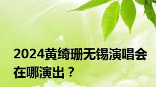 2024黄绮珊无锡演唱会在哪演出？