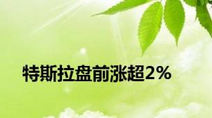 特斯拉盘前涨超2%