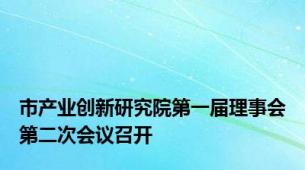 市产业创新研究院第一届理事会第二次会议召开