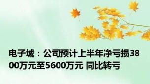 电子城：公司预计上半年净亏损3800万元至5600万元 同比转亏