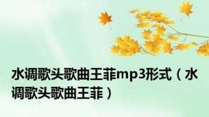 水调歌头歌曲王菲mp3形式（水调歌头歌曲王菲）