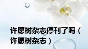 许愿树杂志停刊了吗（许愿树杂志）