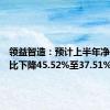 领益智造：预计上半年净利润同比下降45.52%至37.51%