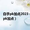 白手pk加点2023（白手pk加点）