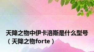 天降之物中伊卡洛斯是什么型号（天降之物forte）