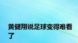 黄健翔说足球变得难看了