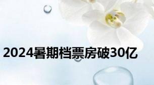 2024暑期档票房破30亿