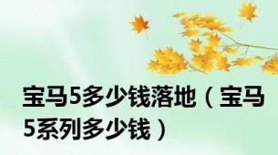 宝马5多少钱落地（宝马5系列多少钱）