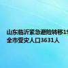 山东临沂紧急避险转移1939人 全市受灾人口3631人