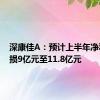 深康佳A：预计上半年净利润亏损9亿元至11.8亿元